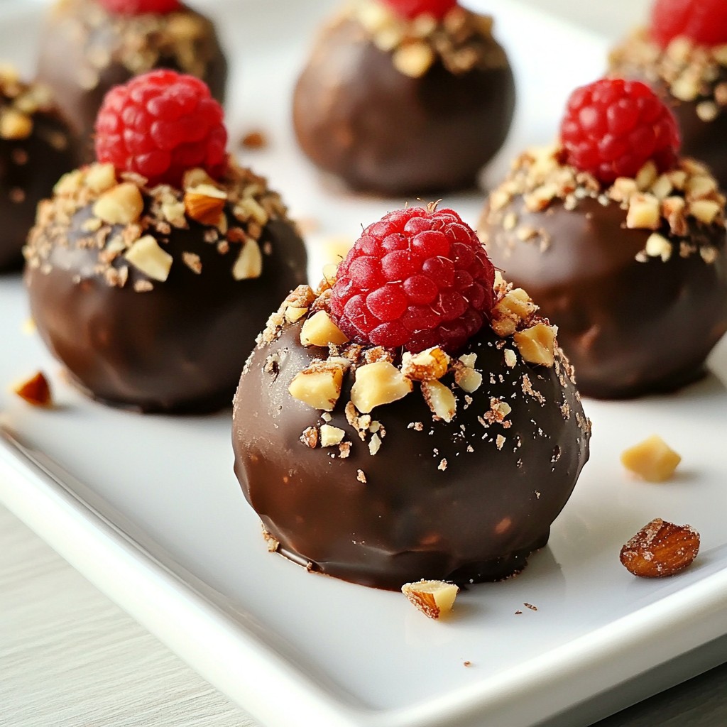 Dark Chocolate Raspberry Truffles Easy Delight Recipe