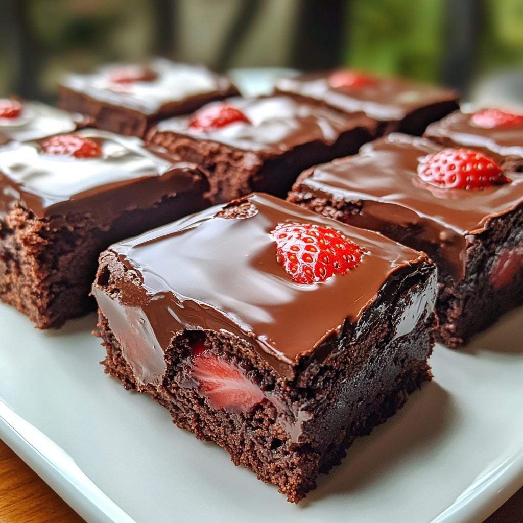 Chocolate Covered Strawberry Brownies Tasty and Simple