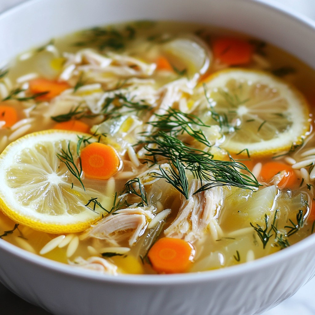 Greek Lemon Chicken Soup Flavorful and Nourishing Dish