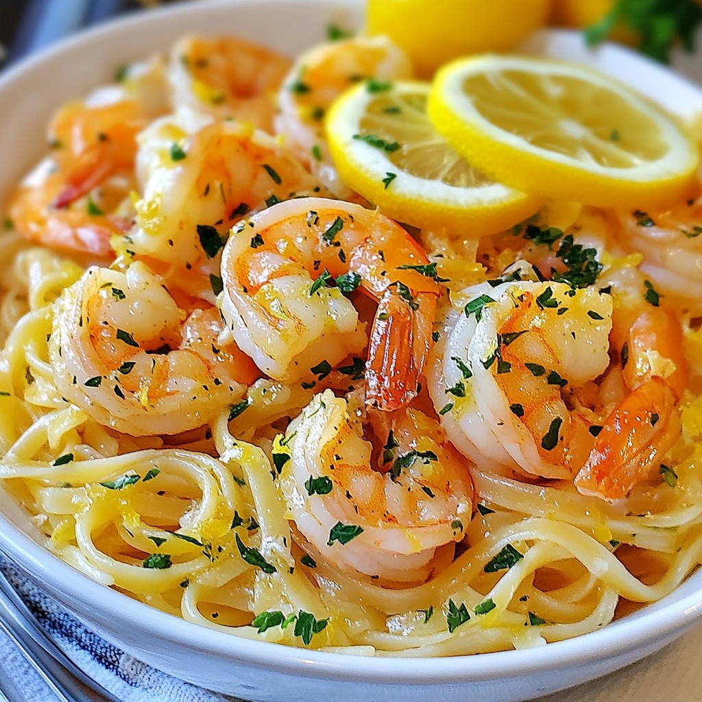 Lemon Garlic Shrimp Scampi Fresh and Tasty Meal