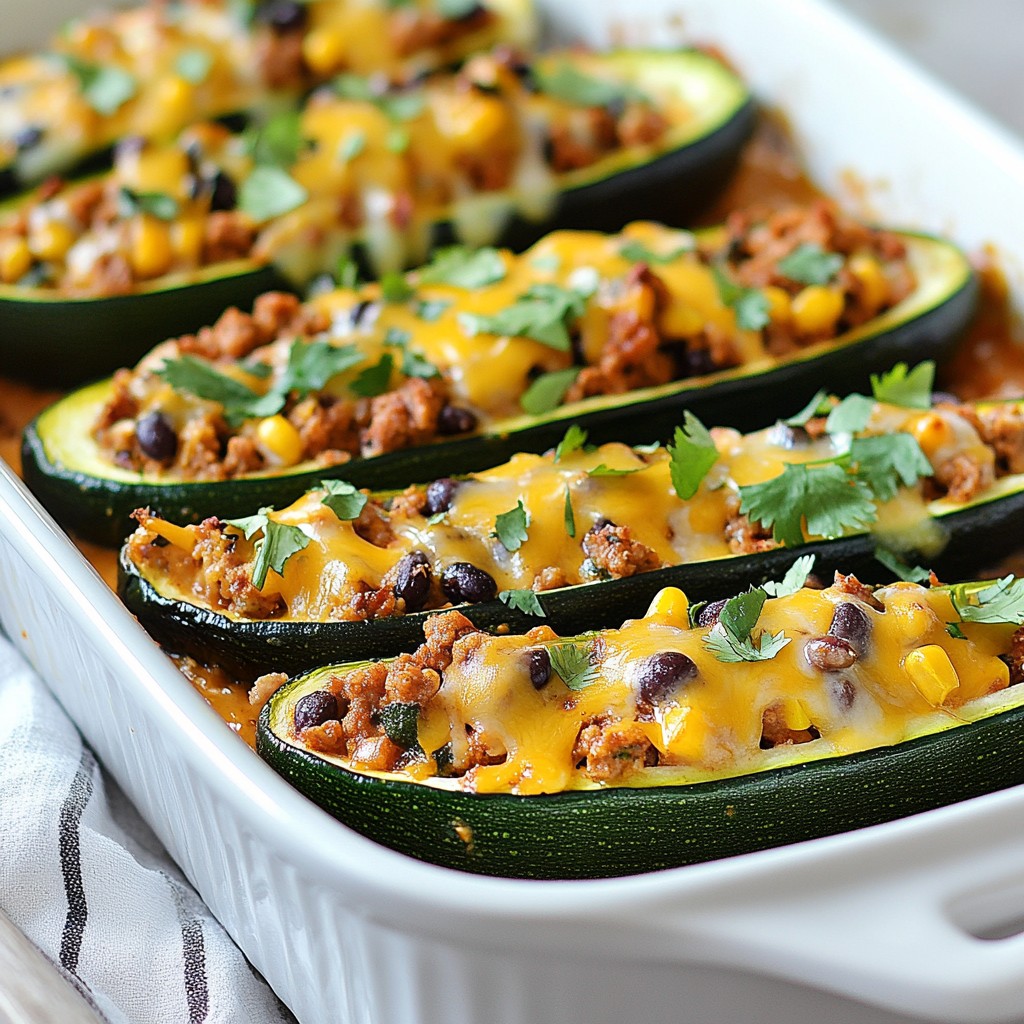 Taco Stuffed Zucchini Boats Flavorful and Simple Meal