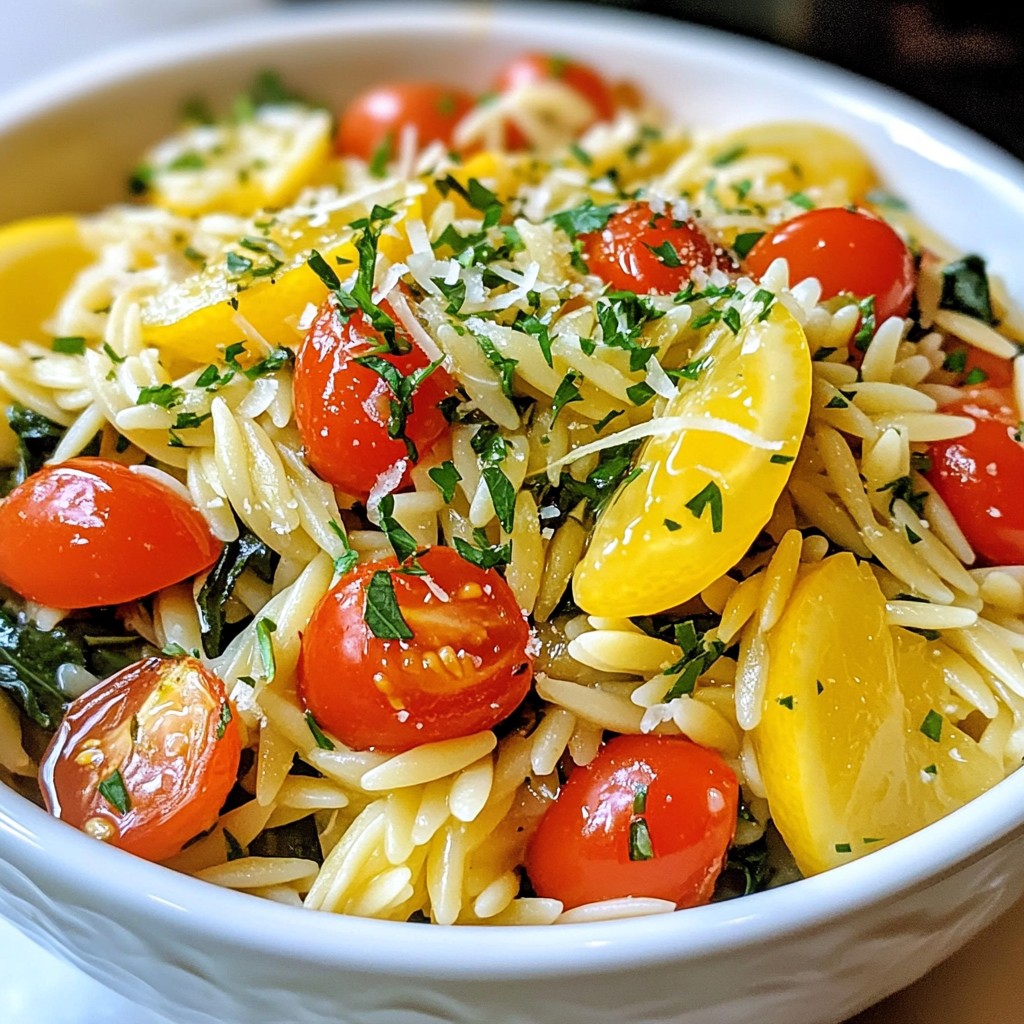 One-Pot Lemon Herb Orzo Flavorful Dinner Recipe