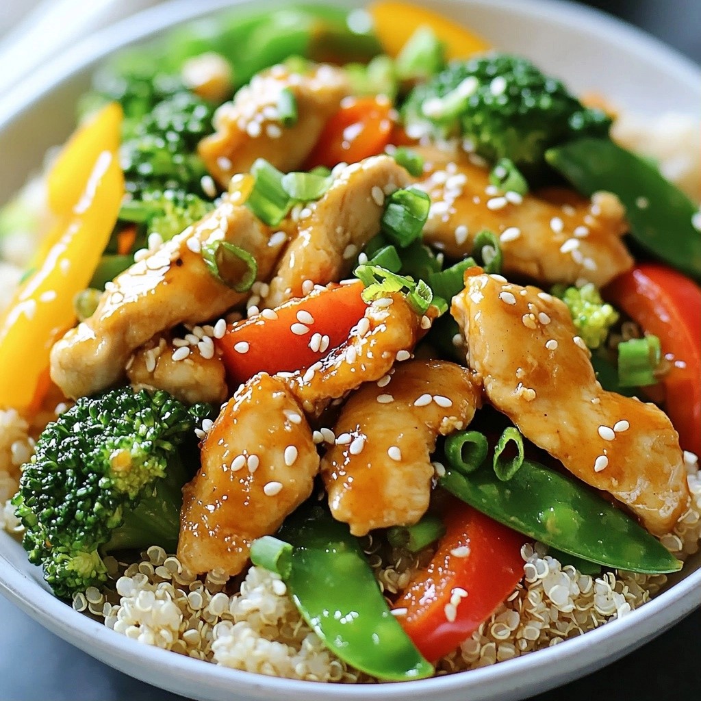 Tangy healthy dinners Sesame Ginger Chicken Stir-Fry