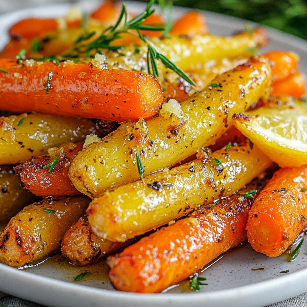Garlic Butter Roasted Carrots Healthy and Simple Side