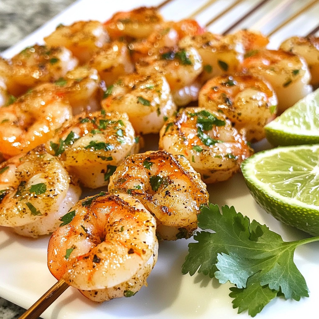 Cilantro Lime Shrimp Skewers Fresh and Flavorful Dish