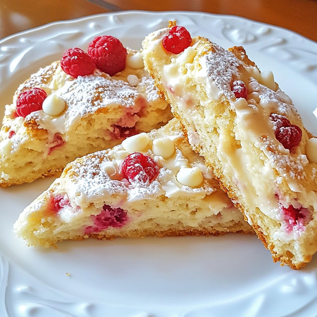 Raspberry White Chocolate Scones Irresistible Treat