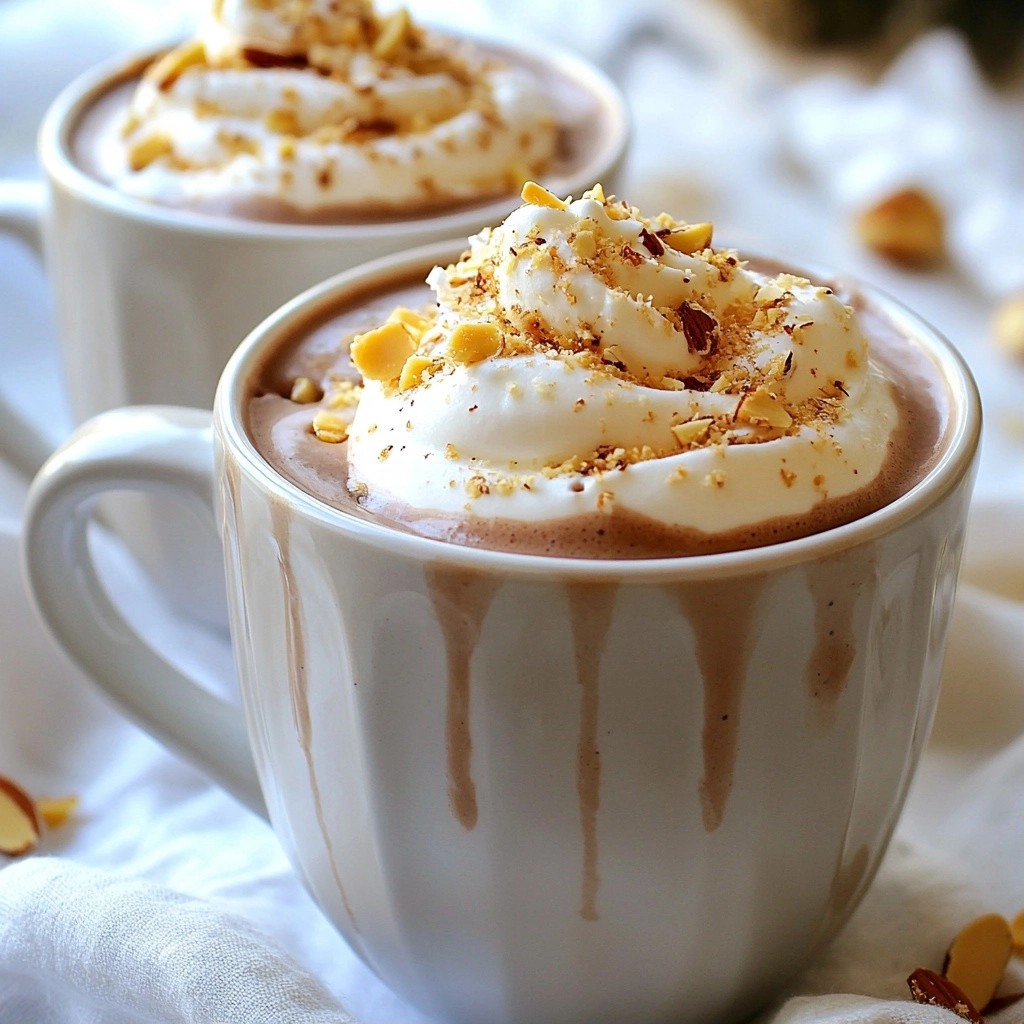 Velvety Almond Hot Chocolate with Nutmeg Spice Bliss