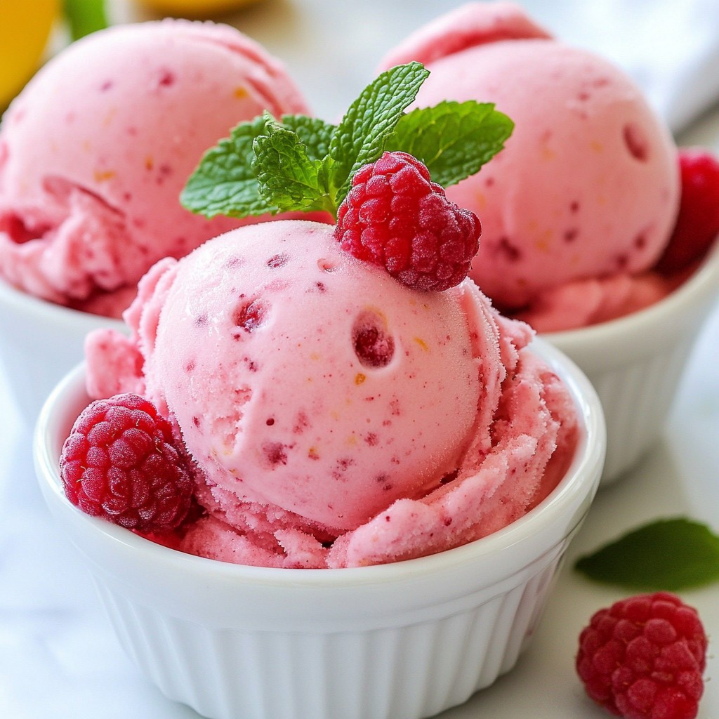 Raspberry Lemon Sorbet Refreshing Summer Delight