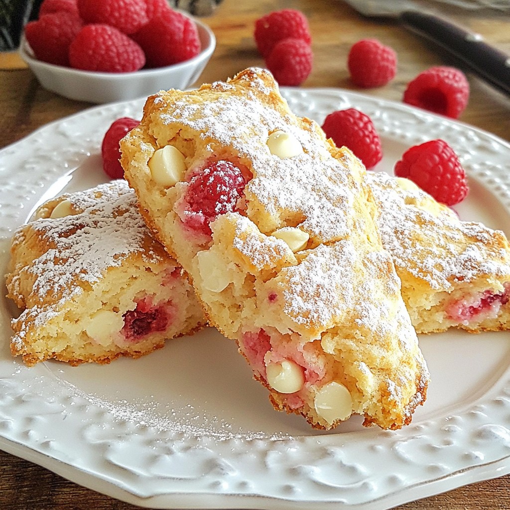 Raspberry White Chocolate Scones Delightful Treat Recipe