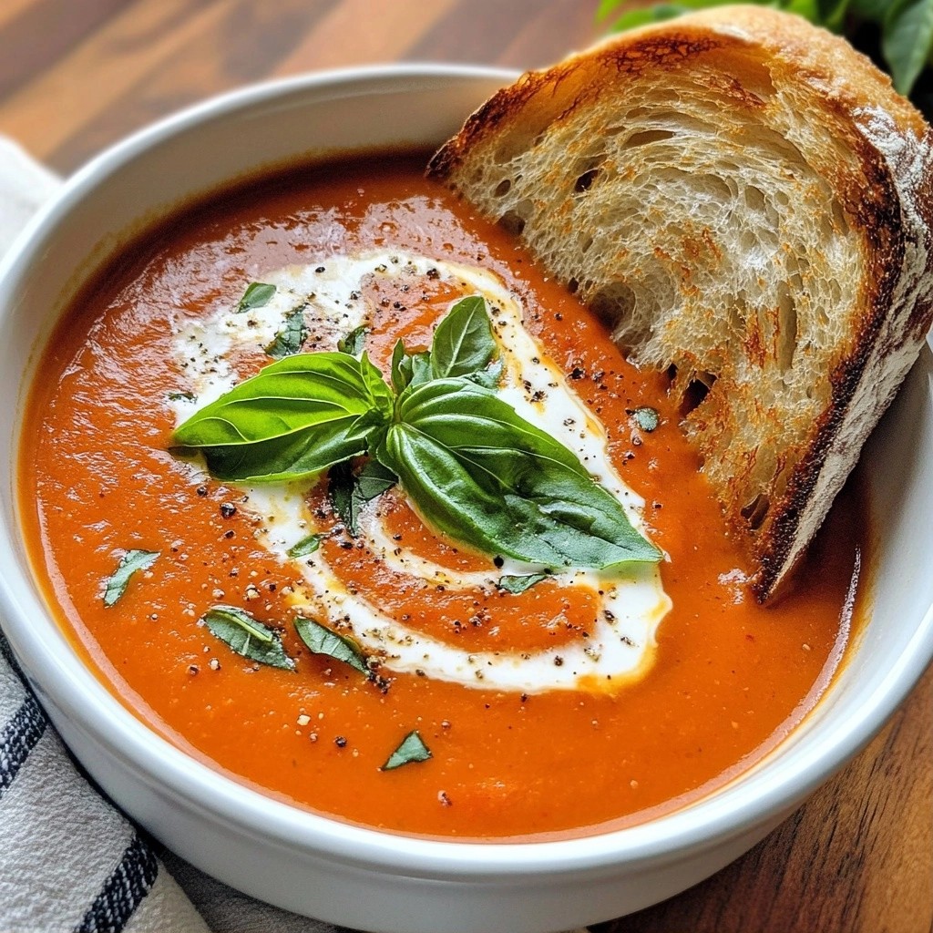 Cozy Family Meals Creamy Tomato Basil Soup Recipe