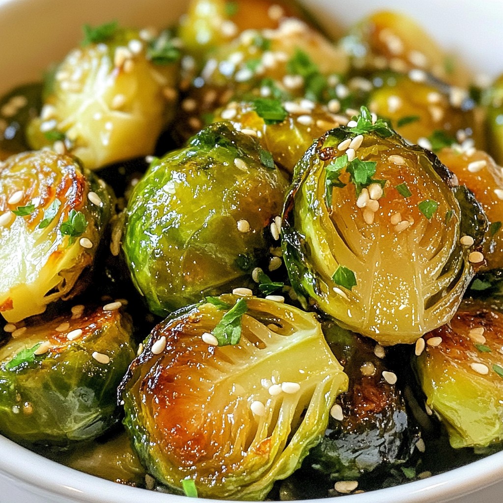 Honey Garlic Brussels Sprouts Easy Flavorful Side