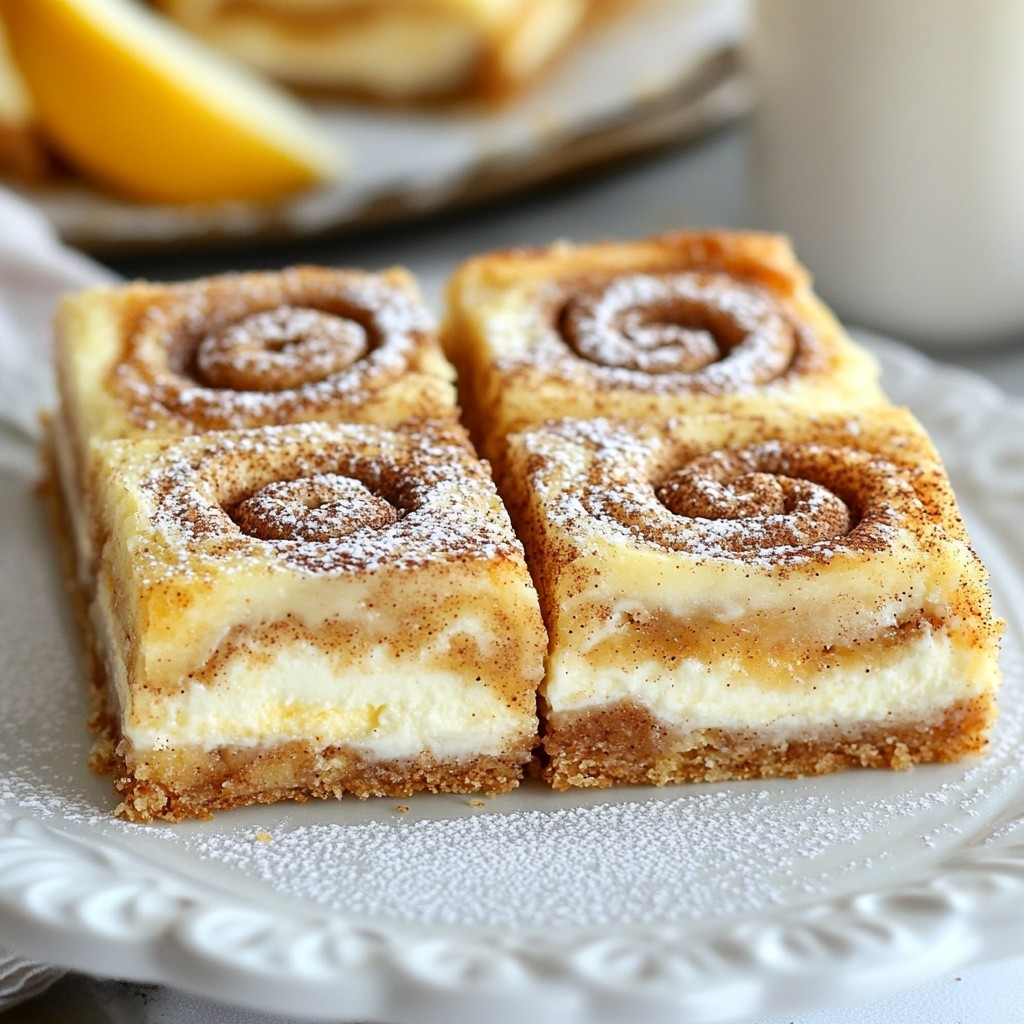 Cinnamon Roll Cheesecake Bars Deliciously Simple Treat