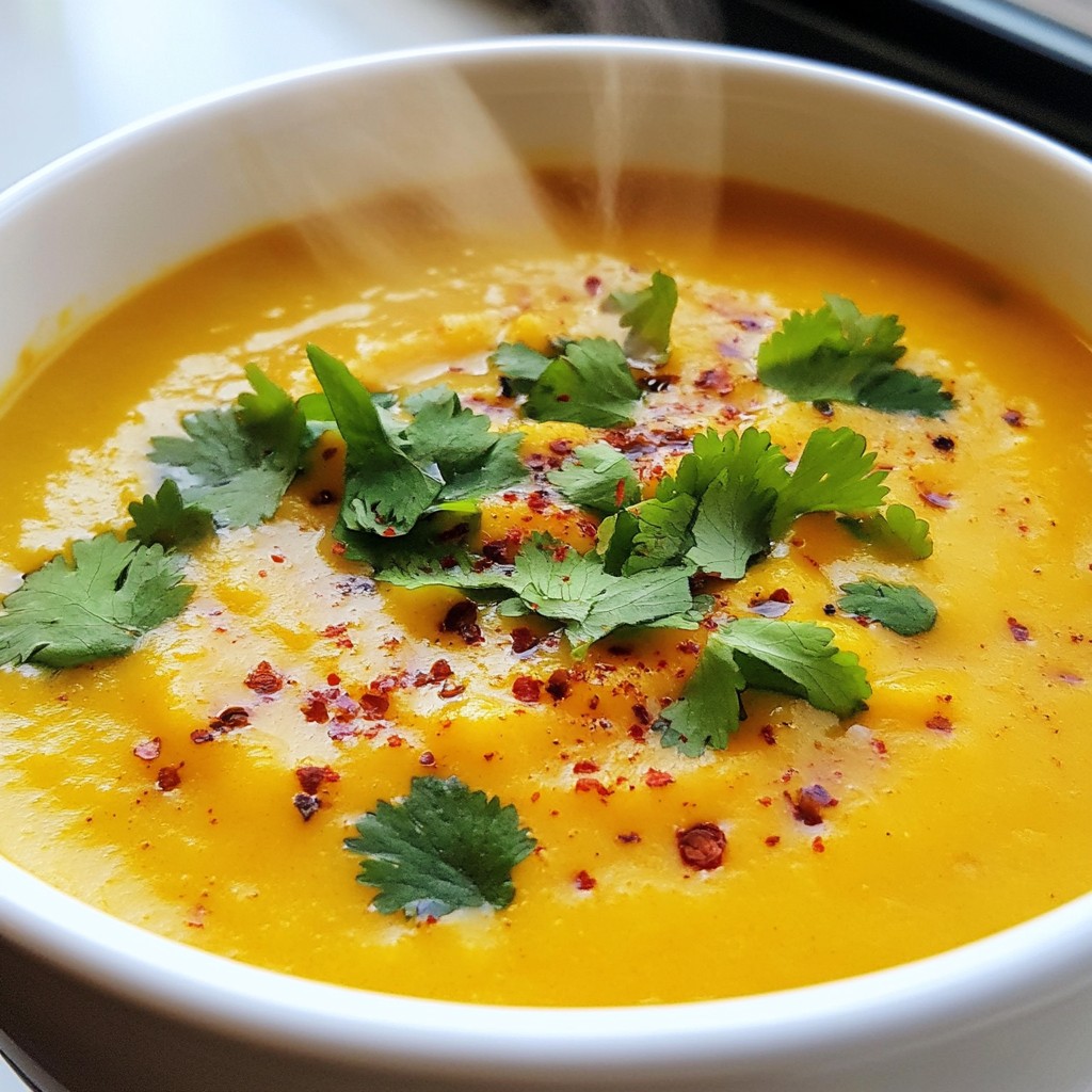Coconut Curry Butternut Squash Soup Tasty and Simple