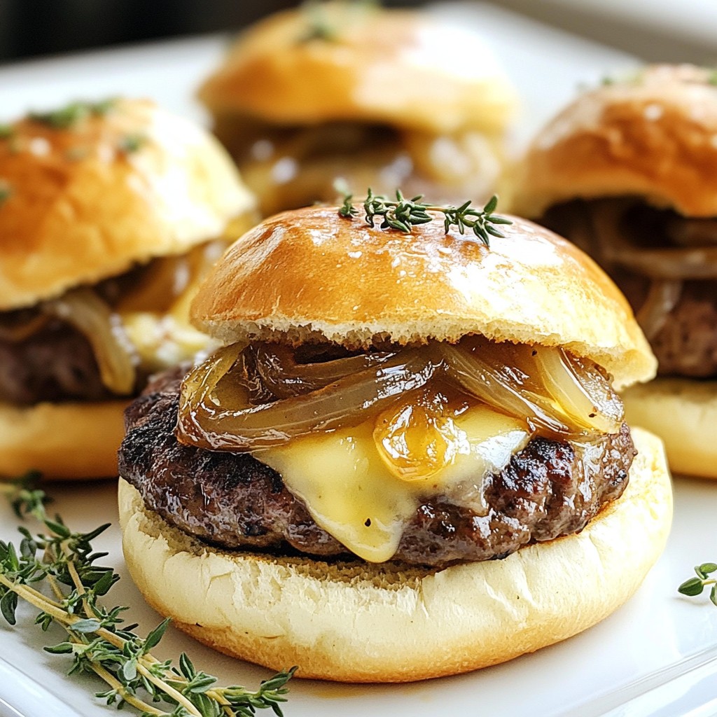 Caramelized Onion Swiss Sliders Savory and Simple Delight
