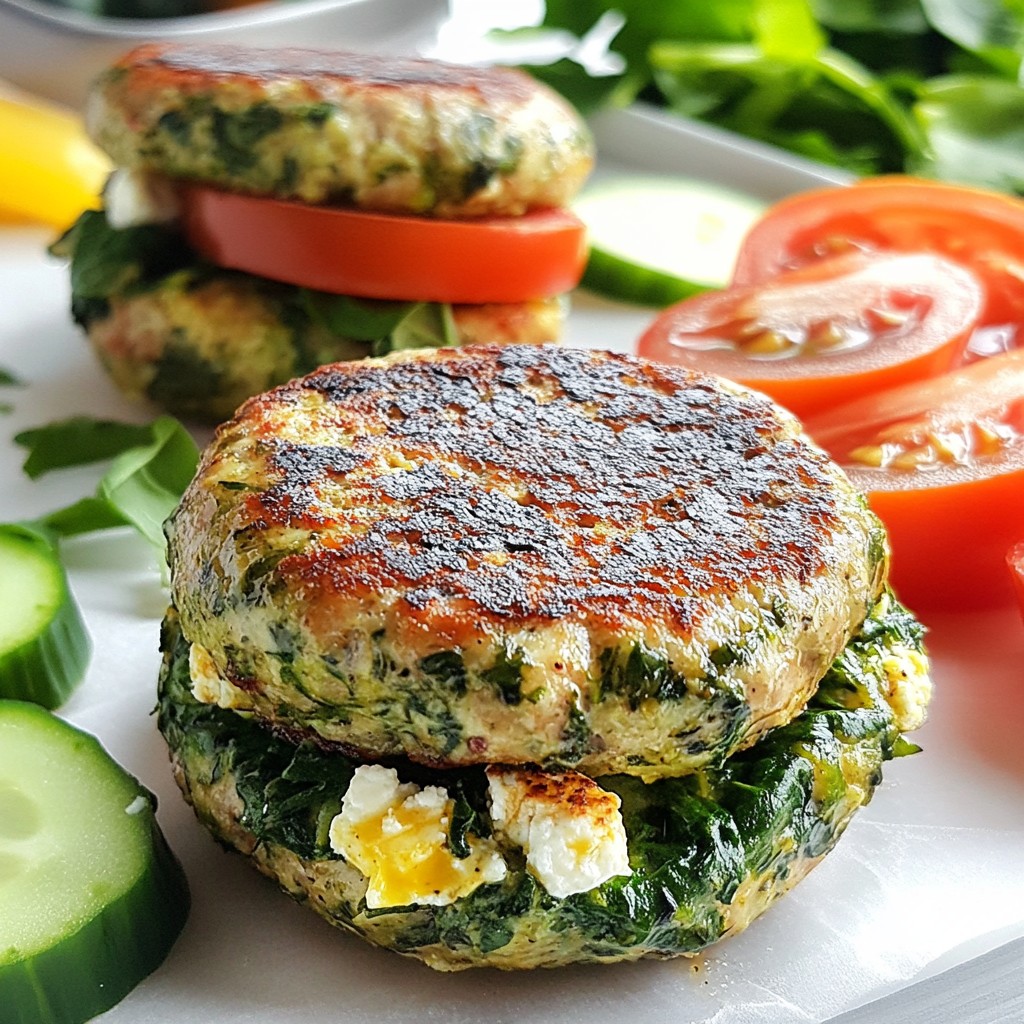Spinach Feta Turkey Burgers Tasty and Healthy Choice