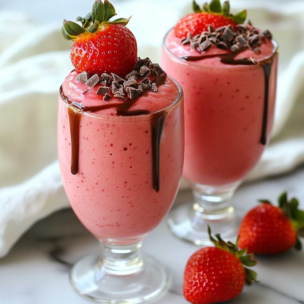 Chocolate Covered Strawberry Smoothie Delight Recipe