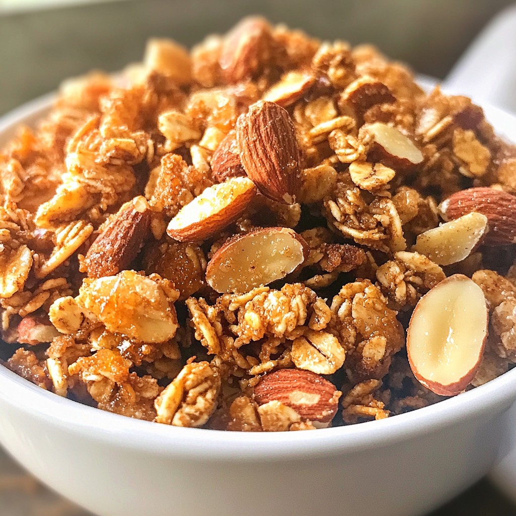 Vanilla Almond Granola Clusters Crunchy and Tasty Treat