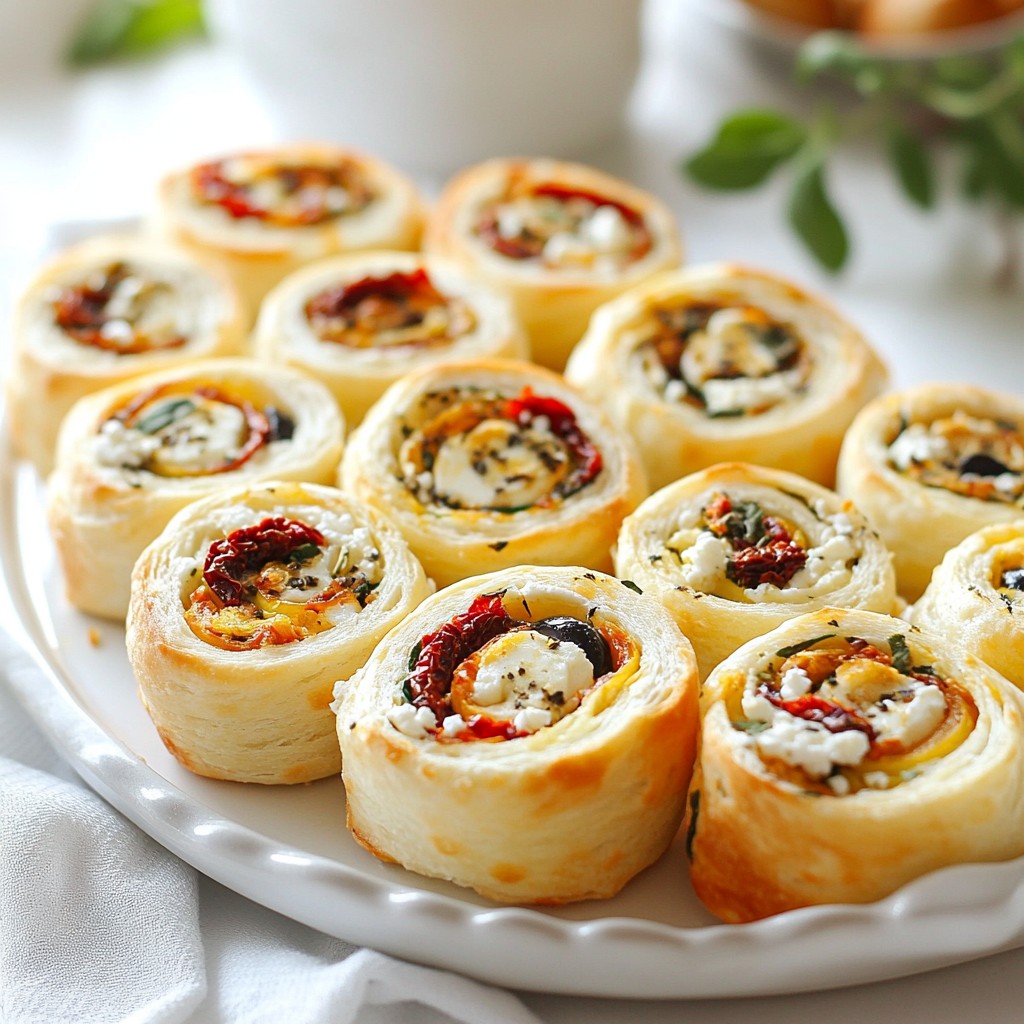 Sun Dried Tomato Feta Pinwheels Tasty and Easy Snack