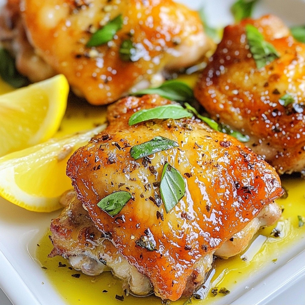 Savory Quick Dinners Lemon Basil Chicken Thighs Recipe