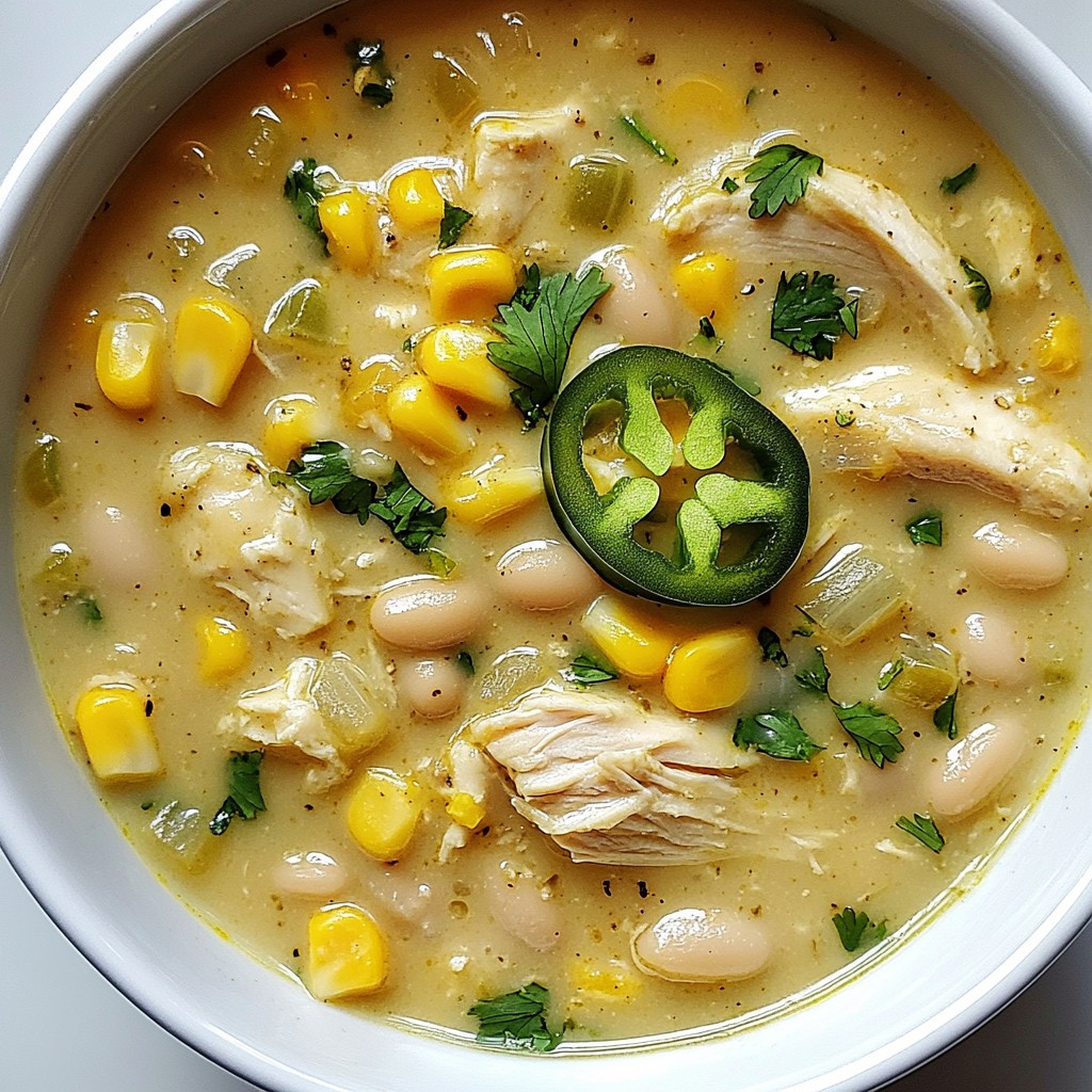 Creamy White Chicken Chili Flavorful and Hearty Dish