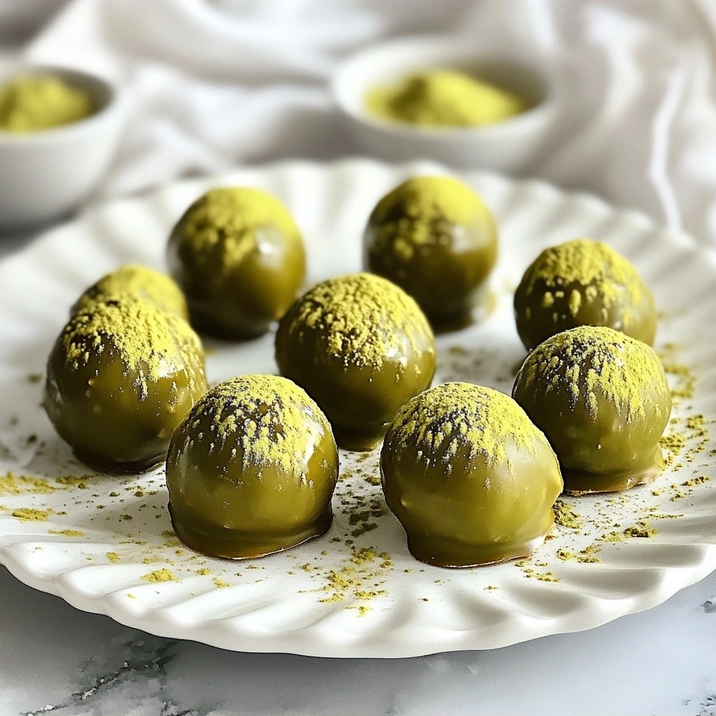 Silken Matcha Chocolate Truffles with Creamy Centers