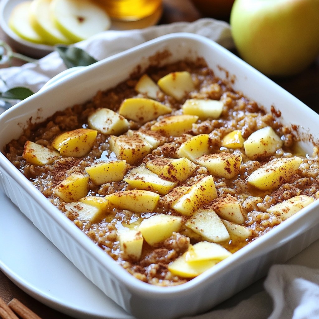 Apple Cinnamon Baked Oatmeal Flavorful Morning Dish
