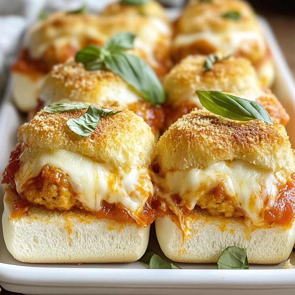 Delicious Family Meals Chicken Parmesan Sliders Recipe
